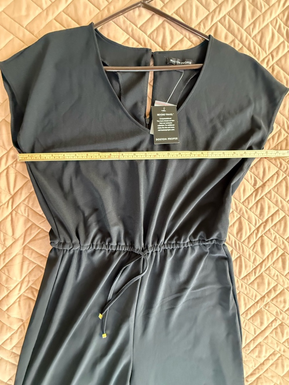 Boston Proper Black V-Neck Travel Jumpsuit - Picture 8 of 14